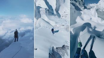 Hazaña de un montañista polaco: llegó a la cima del Everest y descendió esquiando sin oxígeno complementario Hazaña de un montañista polaco: llegó a la cima del Everest y descendió esquiando sin oxígeno complementario