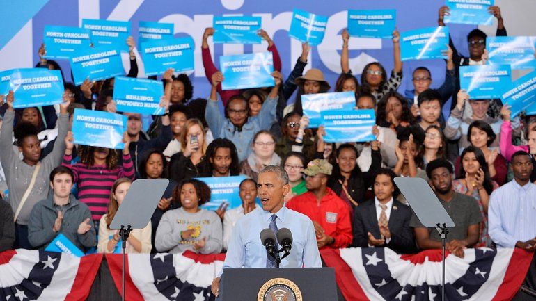 Obama dio un discurso en Carolina del Norte y criticó al Donald Trump.