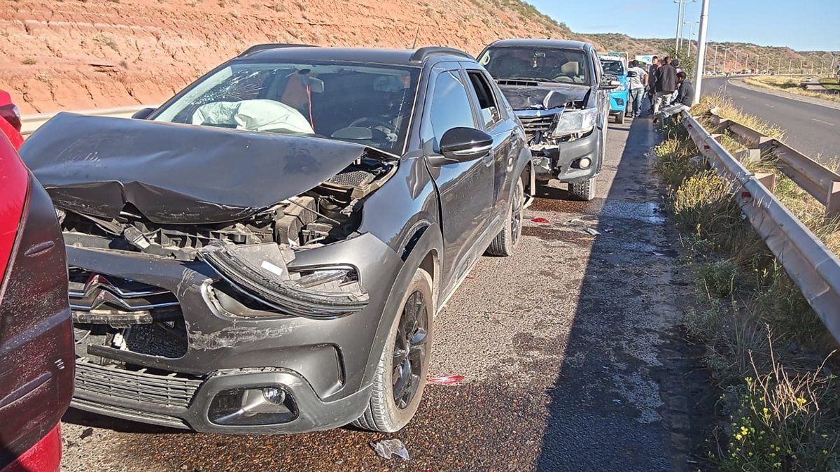 Caos de tránsito en Ruta 7 por un choque en cadena