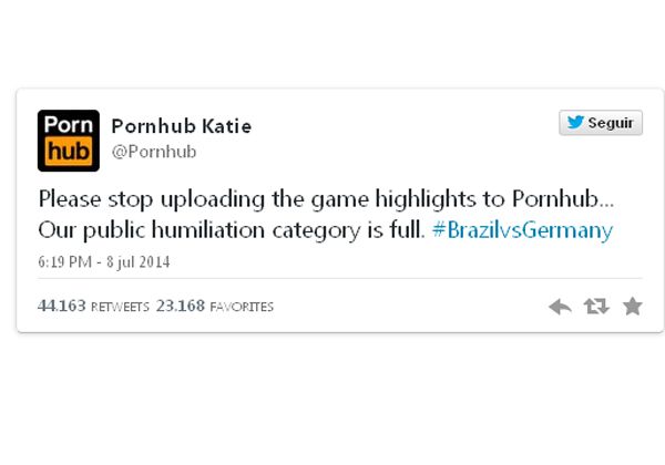 Un sitio porno pide a sus usuarios que dejan de subir el 7-1 a Brasil