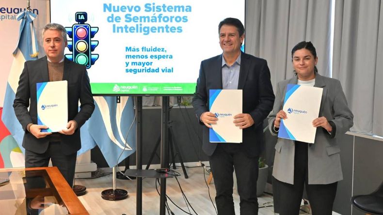 Gaido firmó un convenio para sumar semáforos con inteligencia artificial: dónde estarán ubicados | LM Neuquen Gaido firmó un convenio para sumar semáforos con inteligencia artificial: dónde estarán ubicados