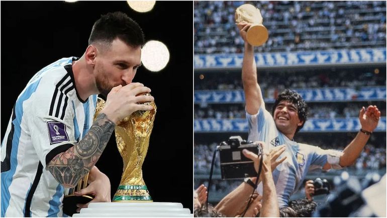Lionel Messi y Diego Maradona