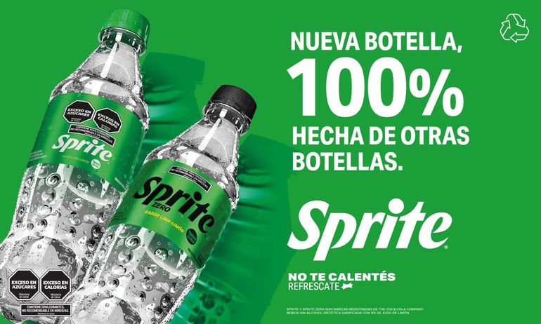 Sprite lanza su botella 100% reciclada