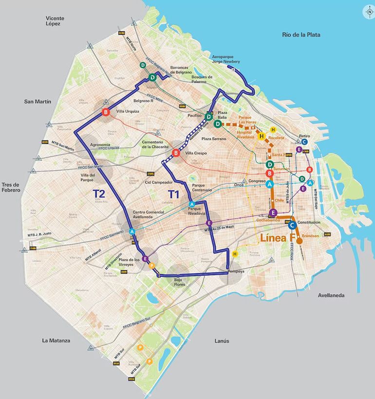La Línea F será la nueva expansión del subte en Buenos Aires. La Línea F será la nueva expansión del subte en Buenos Aires.
