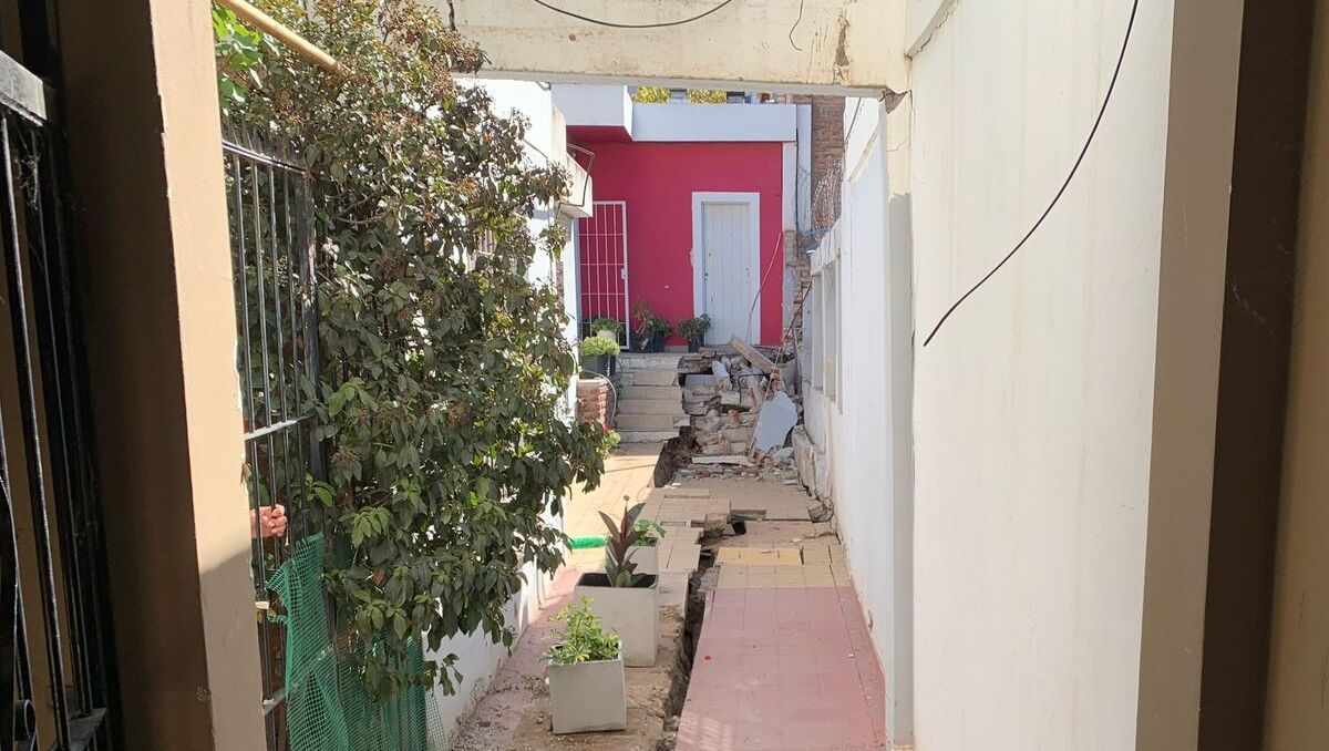 Cómo fue la evolución de la obra que casi derrumbó una casa: Quiero estar segura que no se va a caer
