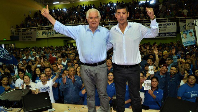 Pereyra encabezó el acto de cierre ante una multitud