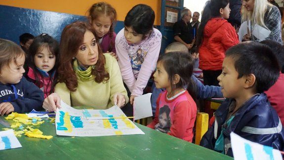 Cristina Kirchner, en la iglesia de la Isla Maciel.