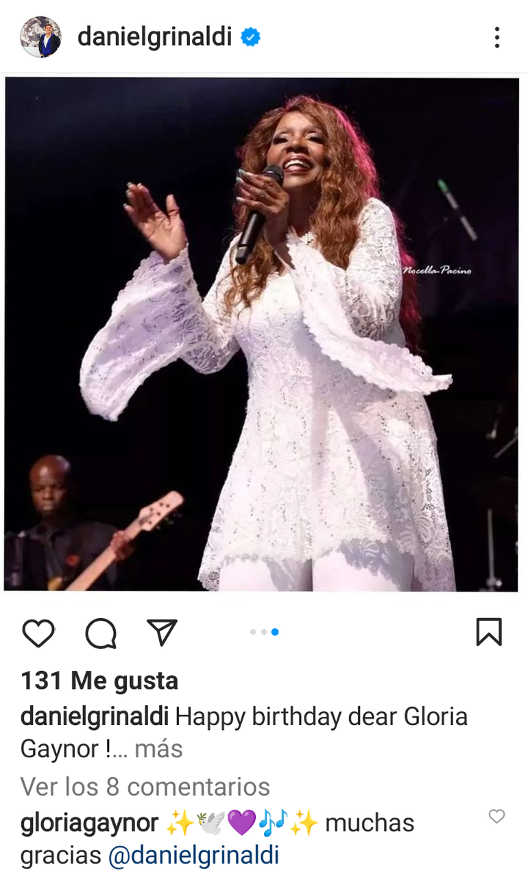 El posteo del periodista por el cumpleaños de la reina de la música disco y su respuesta.