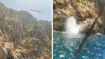 Turista saltó de un acantilado y murió: su pareja filmó todo