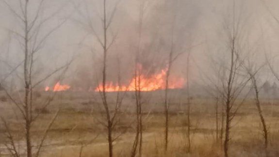 China Muerta: Bomberos sofocan un voraz incendio de pastizales