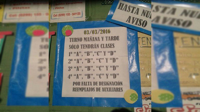 Se turnan para tener clases en la Escuela 125 por la falta de porteros