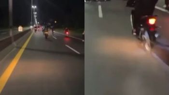 La picada ilegal se realizaba en la autopista cuando el joven perdió el control de la moto y se produjo el choque. La picada ilegal se realizaba en la autopista cuando el joven perdió el control de la moto y se produjo el choque.