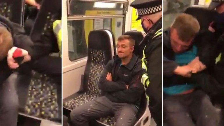 Sin barbijo, gas pimienta