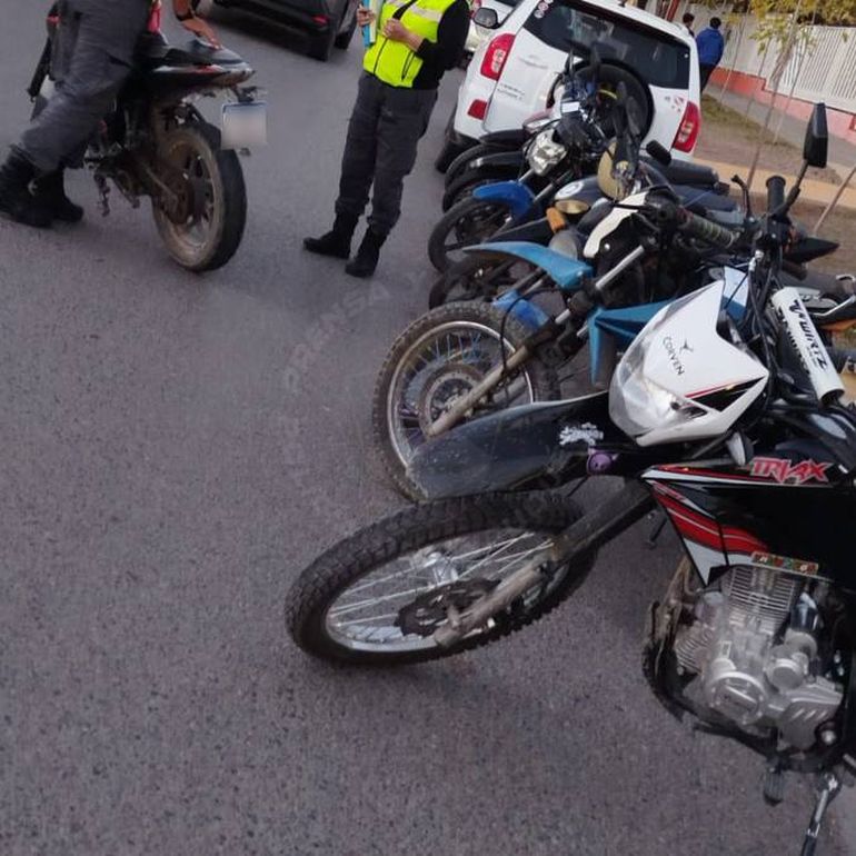 Una veintena de motos fue secuestrada durante el gran despliegue policial del martes pasado.