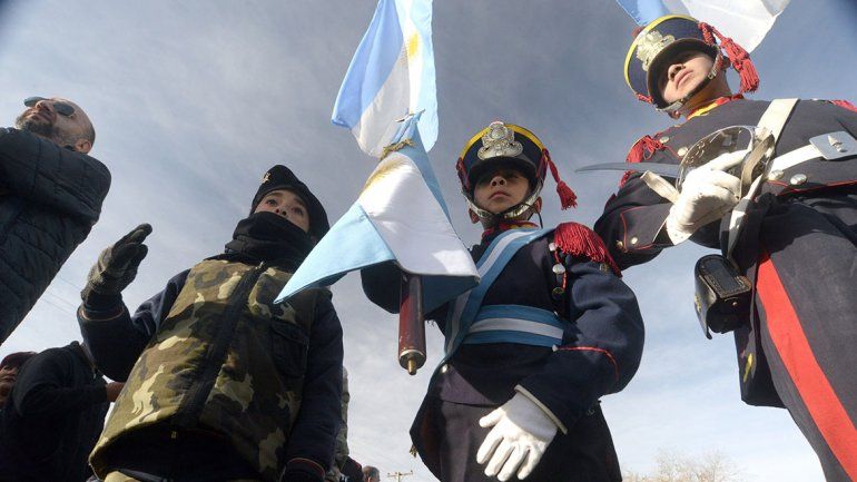 Un festejo celeste y blanco en la Plaza de las Banderas