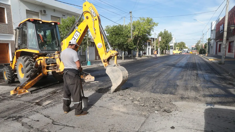 Avanza la repavimentación de las principales calles de la ciudad: cuáles son