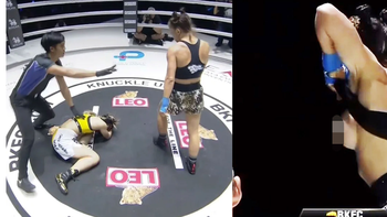 noqueo a su rival y festejo haciendo topless noqueo a su rival y festejo haciendo topless