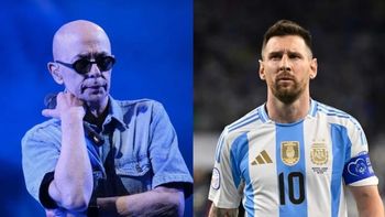 El Indio Solari y Lionel Messi. El Indio Solari y Lionel Messi.
