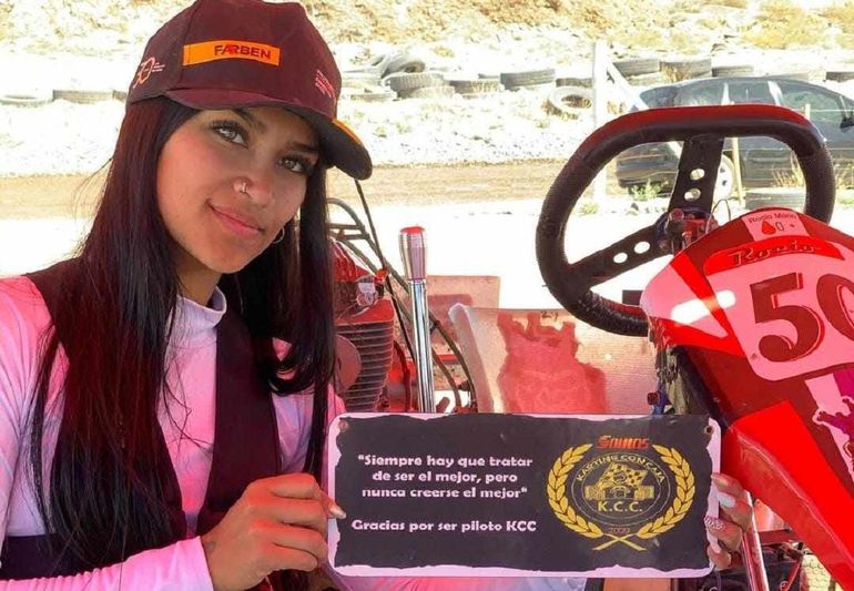 Luján Marín corre en karting y hace un gran esfuerzo para seguir con su pasión