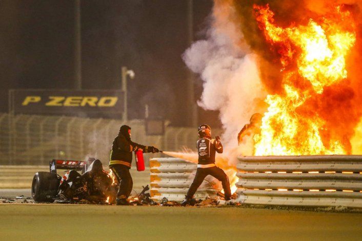 Hamilton lamentó el accidente en donde se vió involucrado el piloto Romain Grosjean&nbsp;