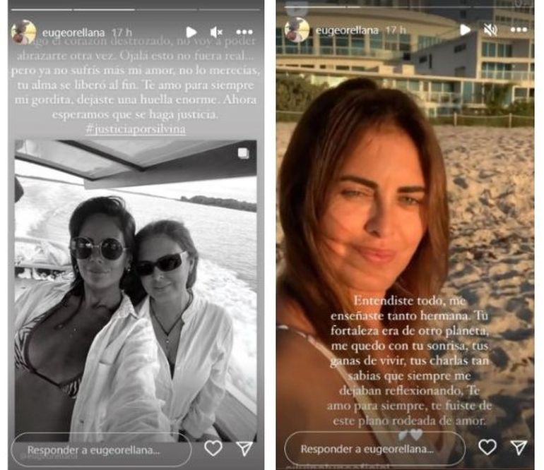 La sentida despedida de Eugenia Orellana para su amiga Silvina Luna. La sentida despedida de Eugenia Orellana para su amiga Silvina Luna.