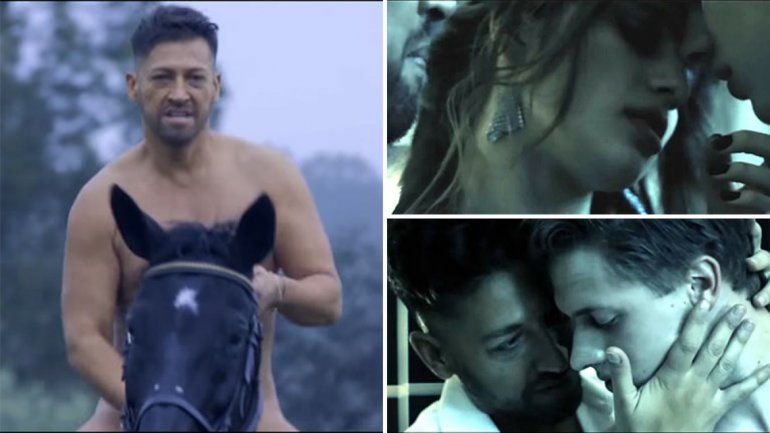 En el clip Ruiz mantiene una relación paralela con un hombre y una mujer.