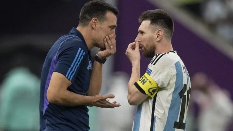 Lionel Scaloni y Lionel Messi Lionel Scaloni y Lionel Messi