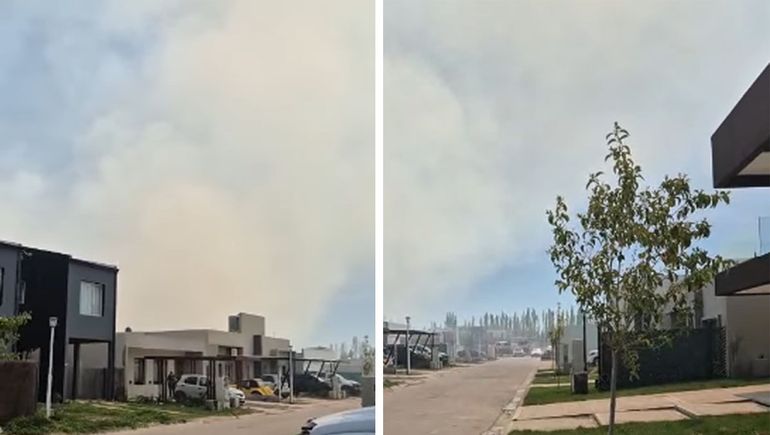 Susto, alarma e incendio muy cerca de un barrio privado que limita con Plottier