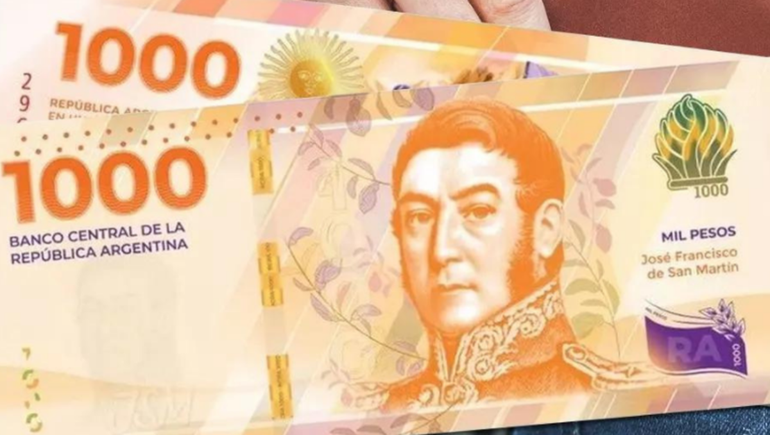 Ya está en circulación el nuevo billete de $1000 con la figura de San Martín