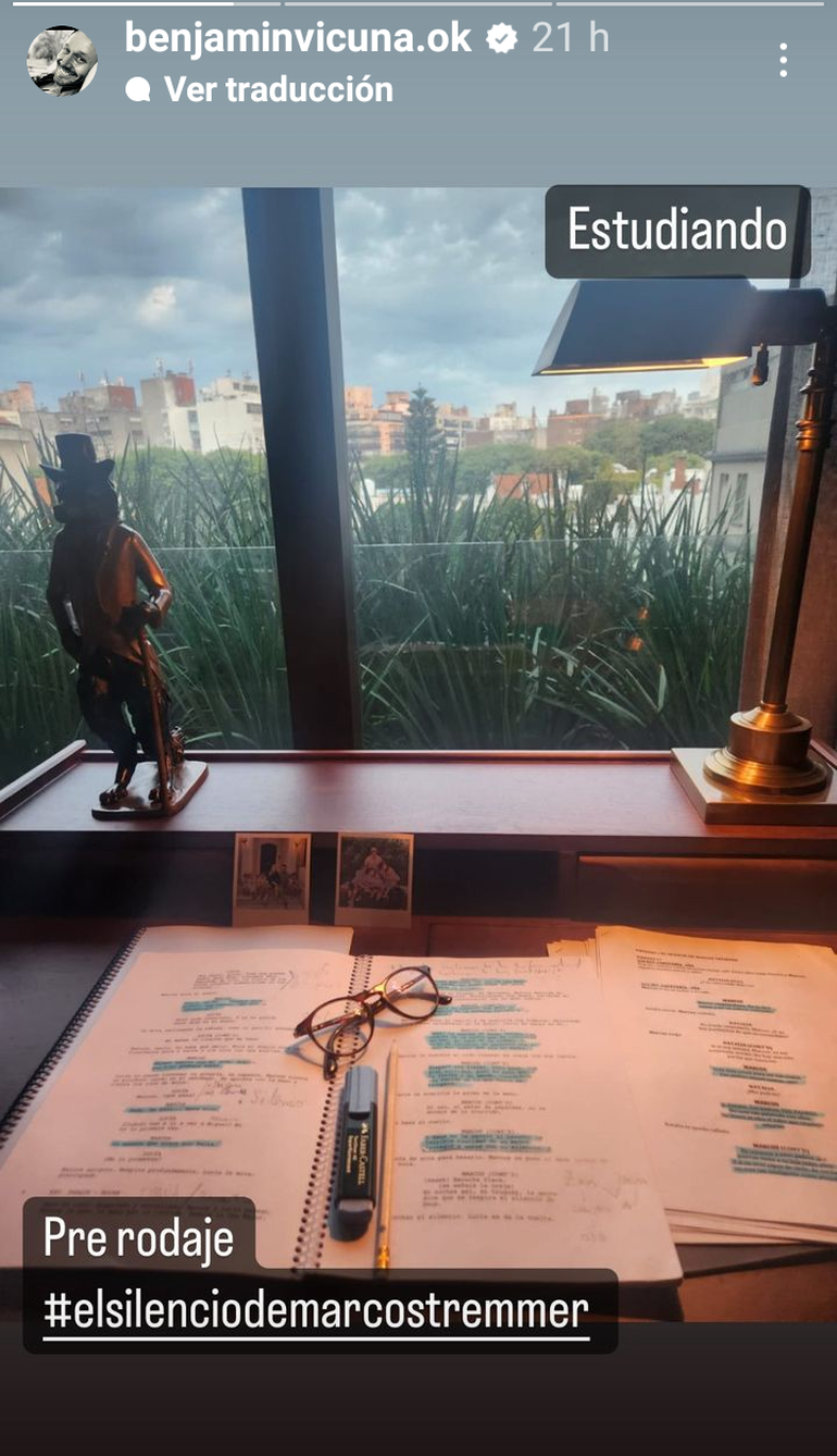 El actor contó por Instagram como se prepara para la que considera la película más difícil de mi vida.