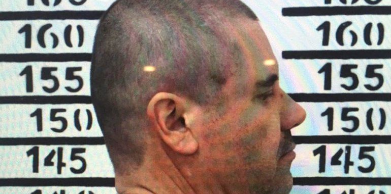 La última ficha de preso del Chapo en México.