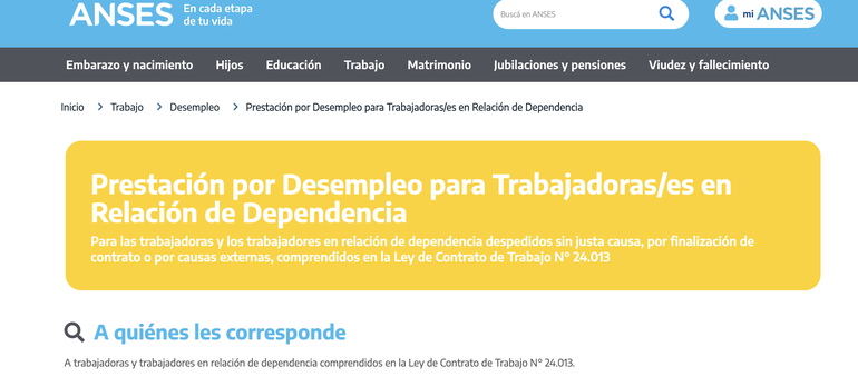 La ANSES establece una serie de condiciones para acceder al beneficio del seguro por desempleo, que se puede tramitar de manera virtual. La ANSES establece una serie de condiciones para acceder al beneficio del seguro por desempleo, que se puede tramitar de manera virtual.