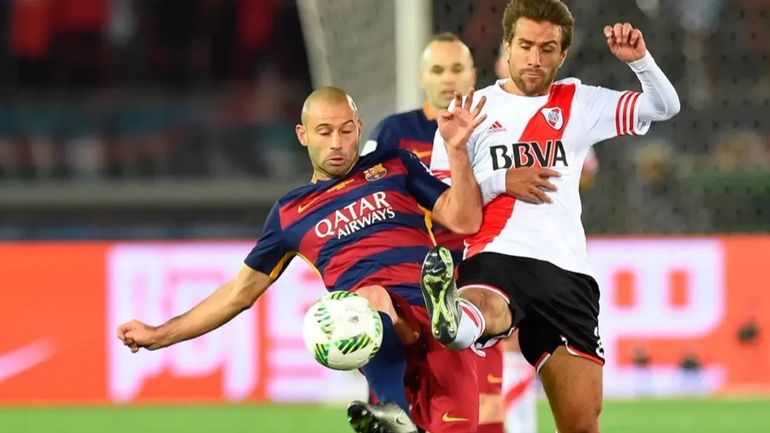 Javier Mascherano frente a River Javier Mascherano frente a River