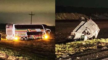 tres personas murieron por un choque frontal entre un micro y un auto tres personas murieron por un choque frontal entre un micro y un auto