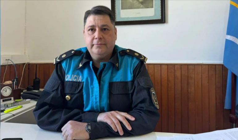 Raúl jones, segundo jefe de la Unidad Regional de Policía en Comodoro Rivadavia. 
