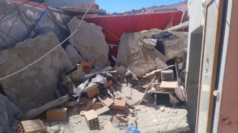 Se derrumbó el techo de una casa en Comodoro Rivadavia