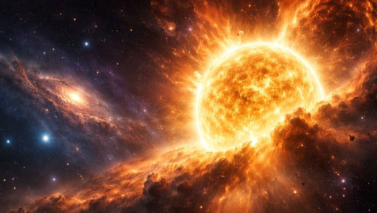 Los astrónomos siguen de cerca la evolución de esta estrella extragaláctica para documentar su posible fase final. Los astrónomos siguen de cerca la evolución de esta estrella extragaláctica para documentar su posible fase final.
