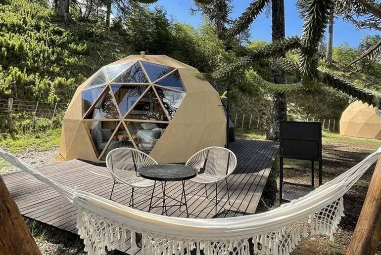 Furor por los glampings: una opción diferente para vacacionar en la cordillera