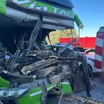 El choque fatal ocurrió esta madrugada muy cerca de la localidad de Médanos. Fotos gentileza: Brújula 24. | LM Neuquen El choque fatal ocurrió esta madrugada muy cerca de la localidad de Médanos. Fotos gentileza: Brújula 24.