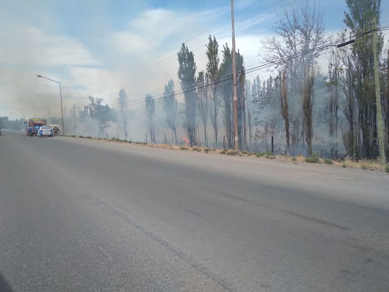 Apagaron un foco de incendio cerca del aeropuerto