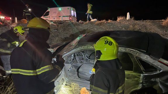 El gendarme protagonizó un violento vuelvo con su auto en Ruta 40 / Foto Gentileza