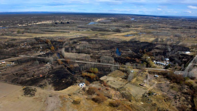 El fuego provocó más daños que el viento. Mañana vence el plazo para que los productores presenten sus declaraciones juradas sobre las pérdidas que sufrieron.