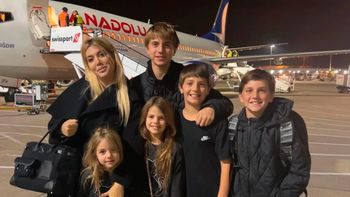 Wanda Nara está en Londres con sus hijos. Wanda Nara está en Londres con sus hijos.