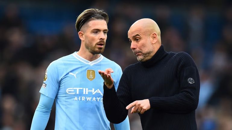 Grealish y Pep Guardiola Grealish y Pep Guardiola