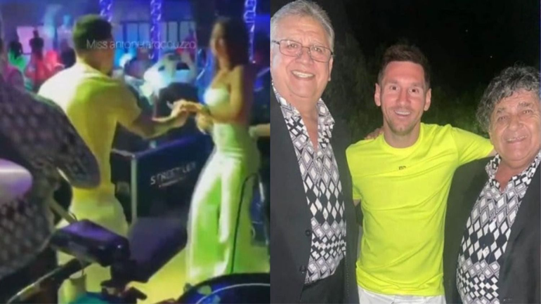 El pogo de Messi y Antonela con Los Palmeras en su fiesta privada