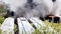 video: feroz incendio consumio seis vagones del tren roca