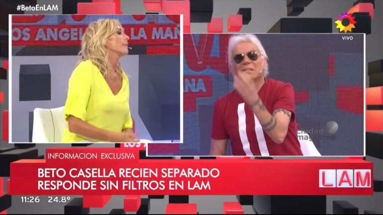 Casella durante el duro cruce con Yanina en Los ángeles de la mañana.