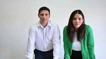 Claudio Vásquez y Anahí Ruarte, candidatos a diputados de Unidad Popular.
