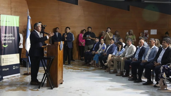 El gobernador Rolando Figueroa, en la presentación del Previaje Neuquino. El gobernador Rolando Figueroa, en la presentación del Previaje Neuquino.
