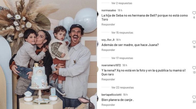 El posteo del cumpleaños de Belisario que generó el hartazgo de Juana. El posteo del cumpleaños de Belisario que generó el hartazgo de Juana.
